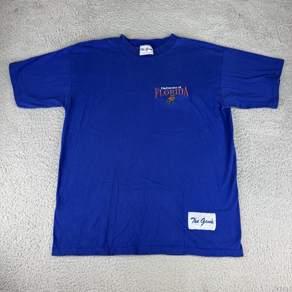 Vintage The Game Florida Gators Blue Size Large Single Stitch T-Shirt 90s‎